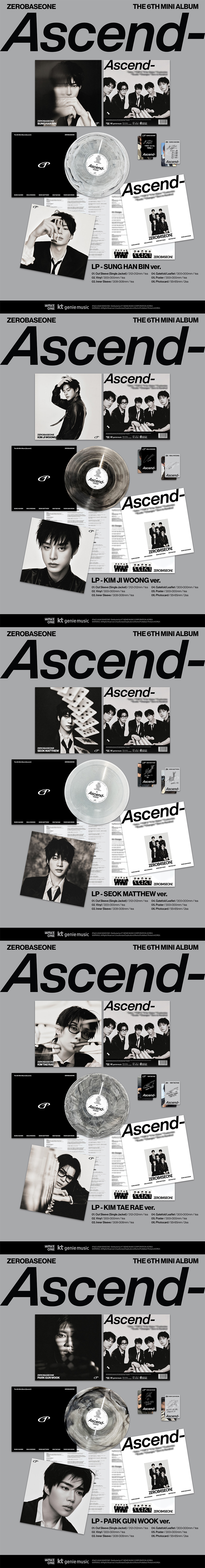 ZEROBASEONE  The 6th Mini Album [Ascend-] LP Ver. 